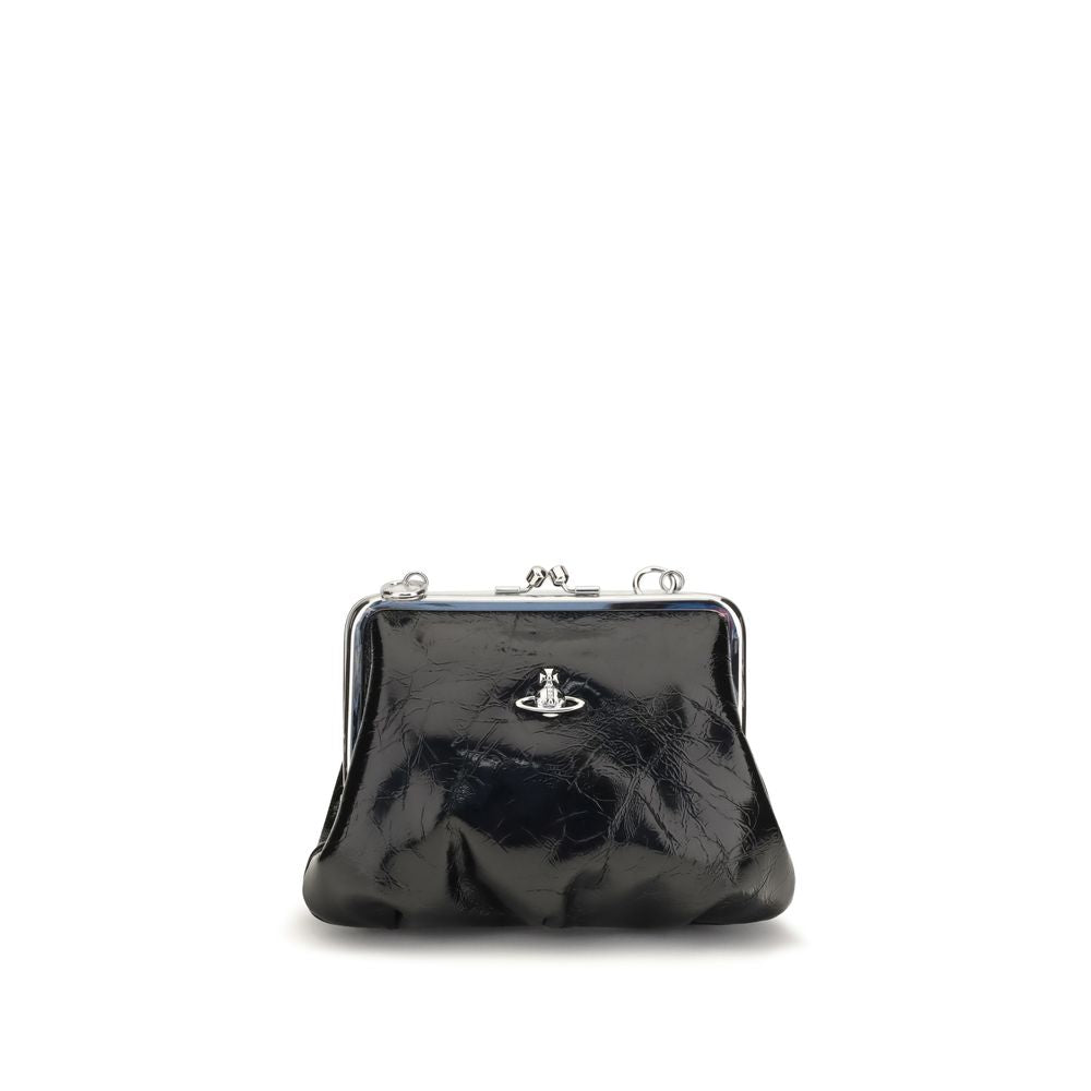 Vivienne Westwood Handtasche aus schwarzem Kalbsleder Bos Taurus