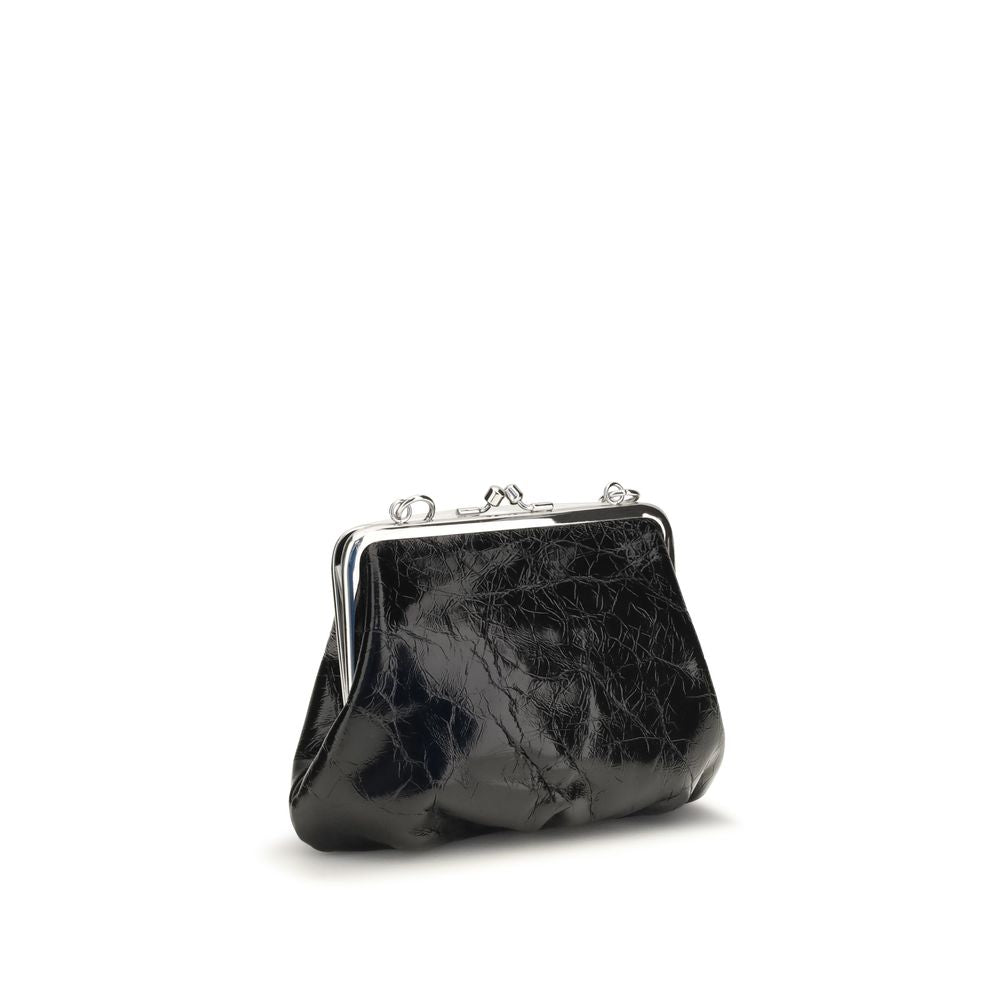 Vivienne Westwood Handtasche aus schwarzem Kalbsleder Bos Taurus