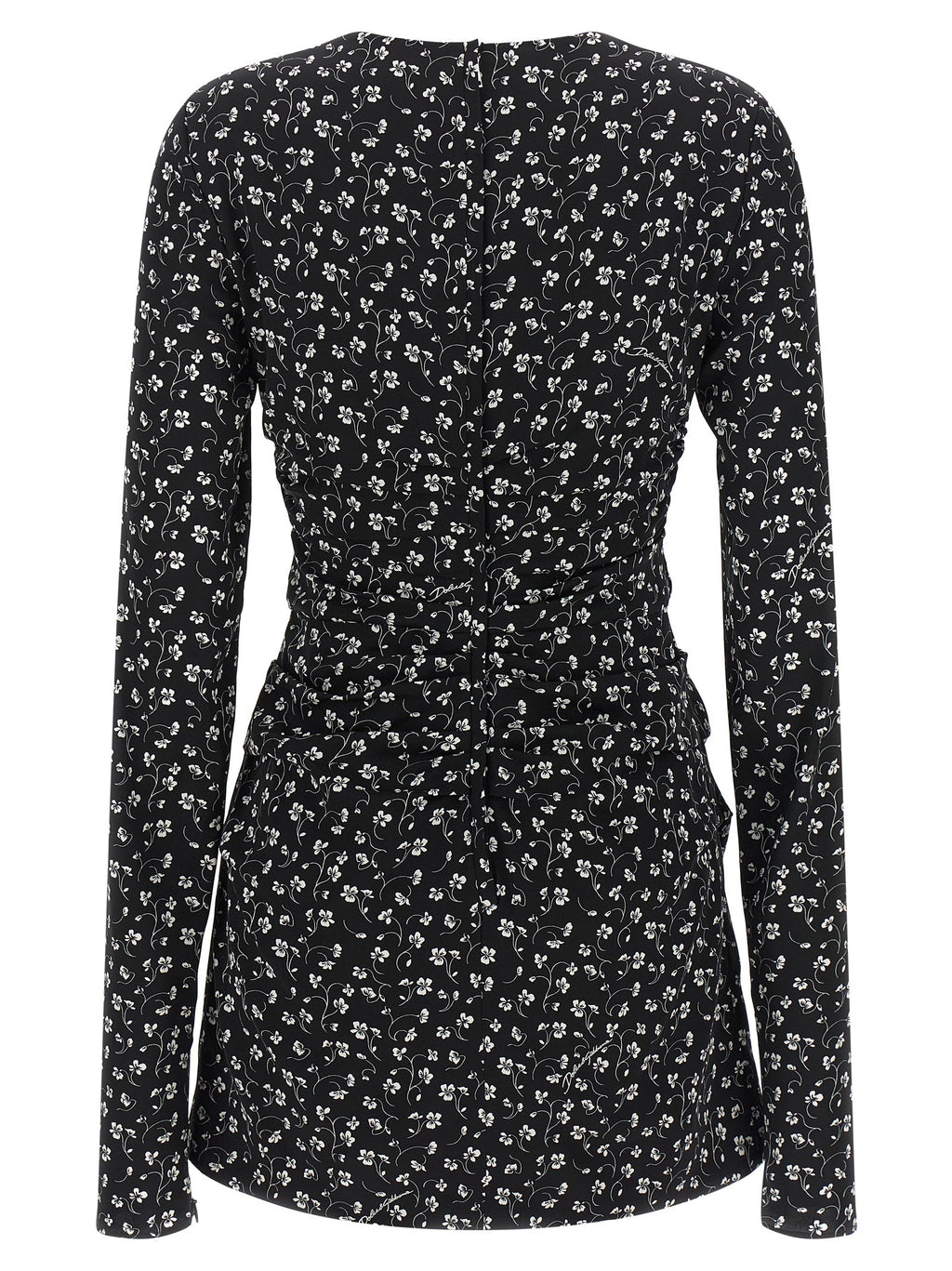 Dolce & Gabbana kurzes Kleid aus schwarzer Seide