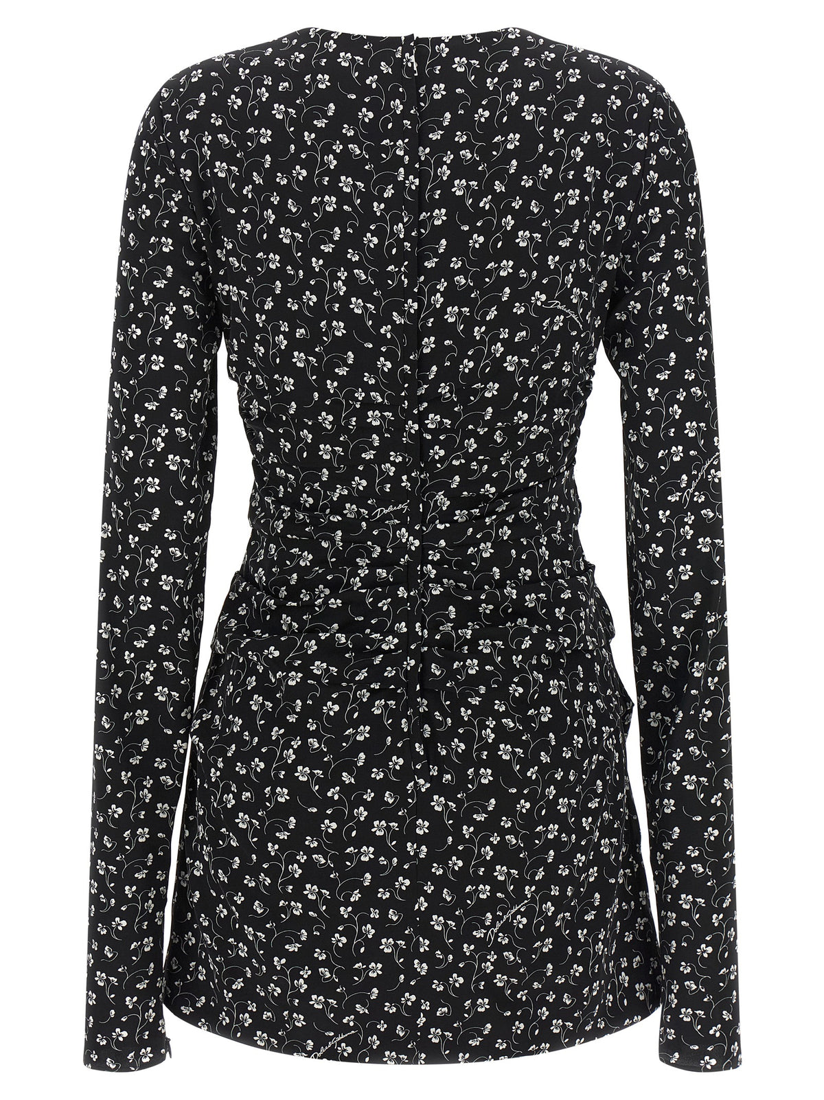 Dolce & Gabbana kurzes Kleid aus schwarzer Seide