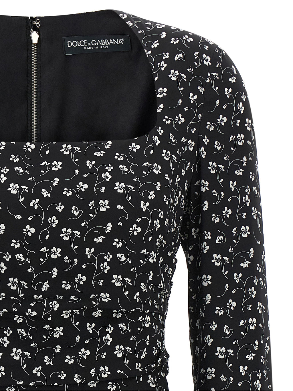 Dolce & Gabbana kurzes Kleid aus schwarzer Seide