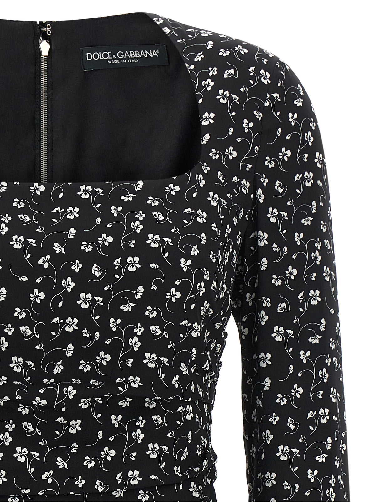 Dolce & Gabbana kurzes Kleid aus schwarzer Seide