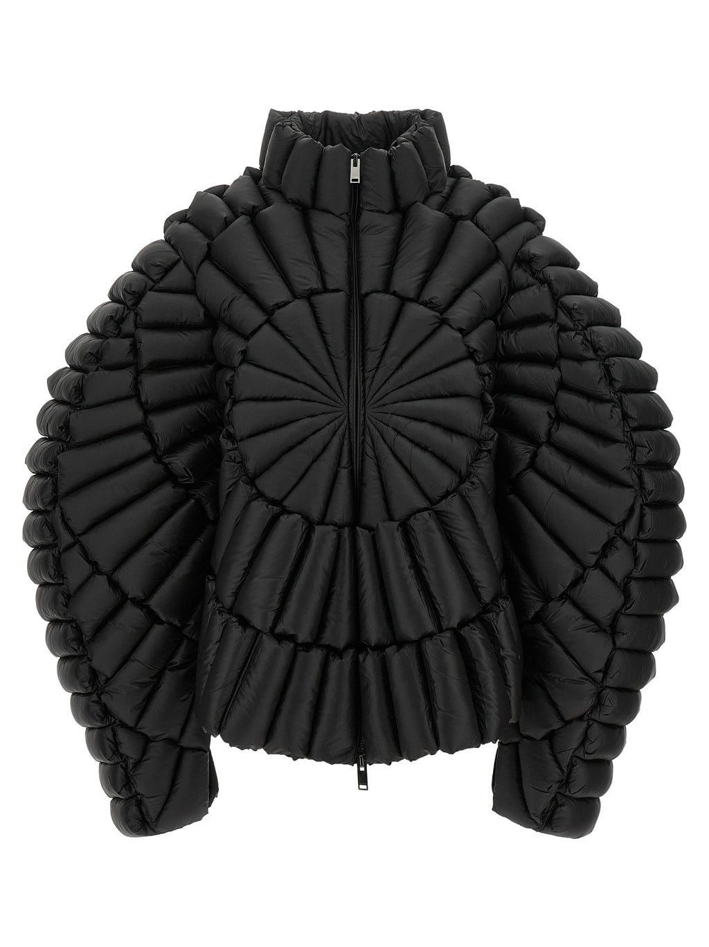 RAXXY Lange Jacke aus schwarzem Nylon