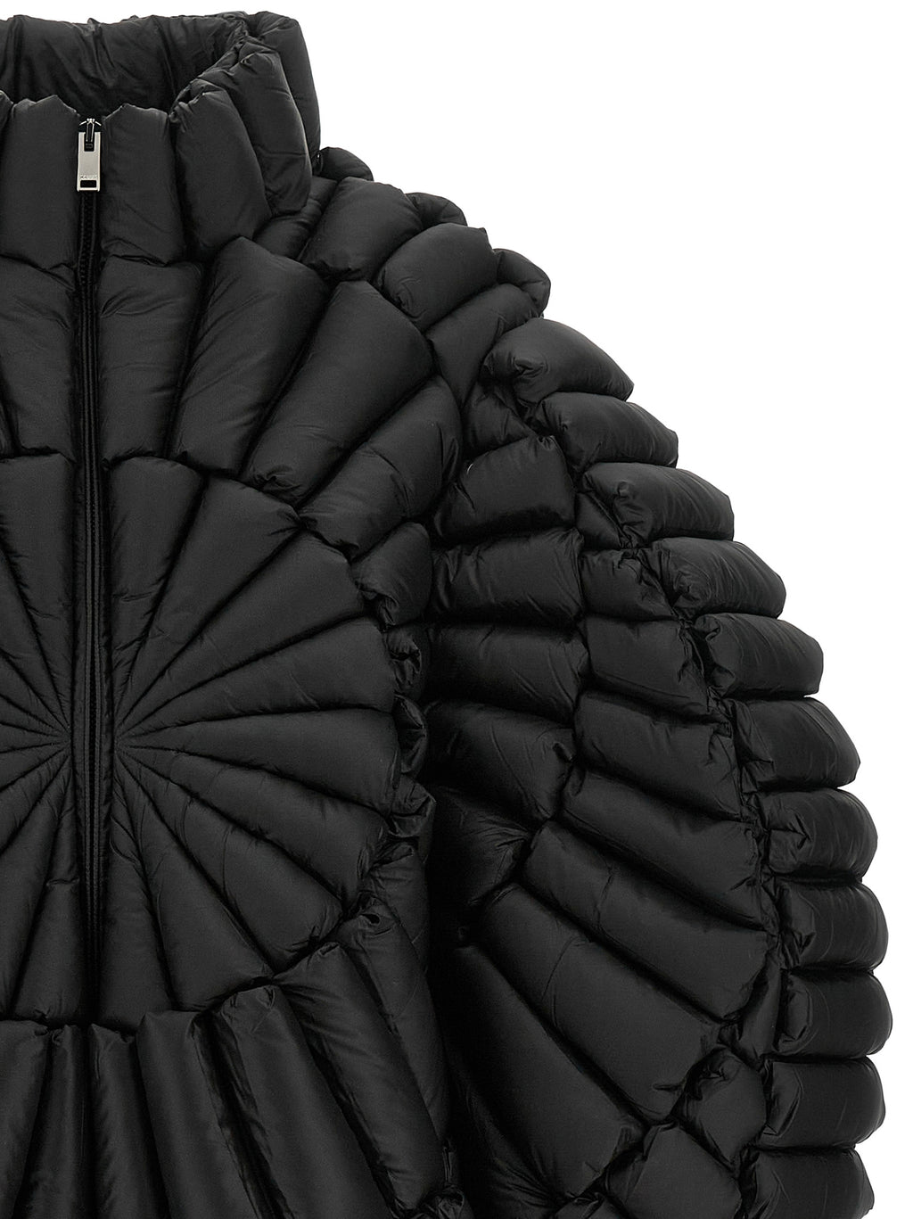 RAXXY Lange Jacke aus schwarzem Nylon