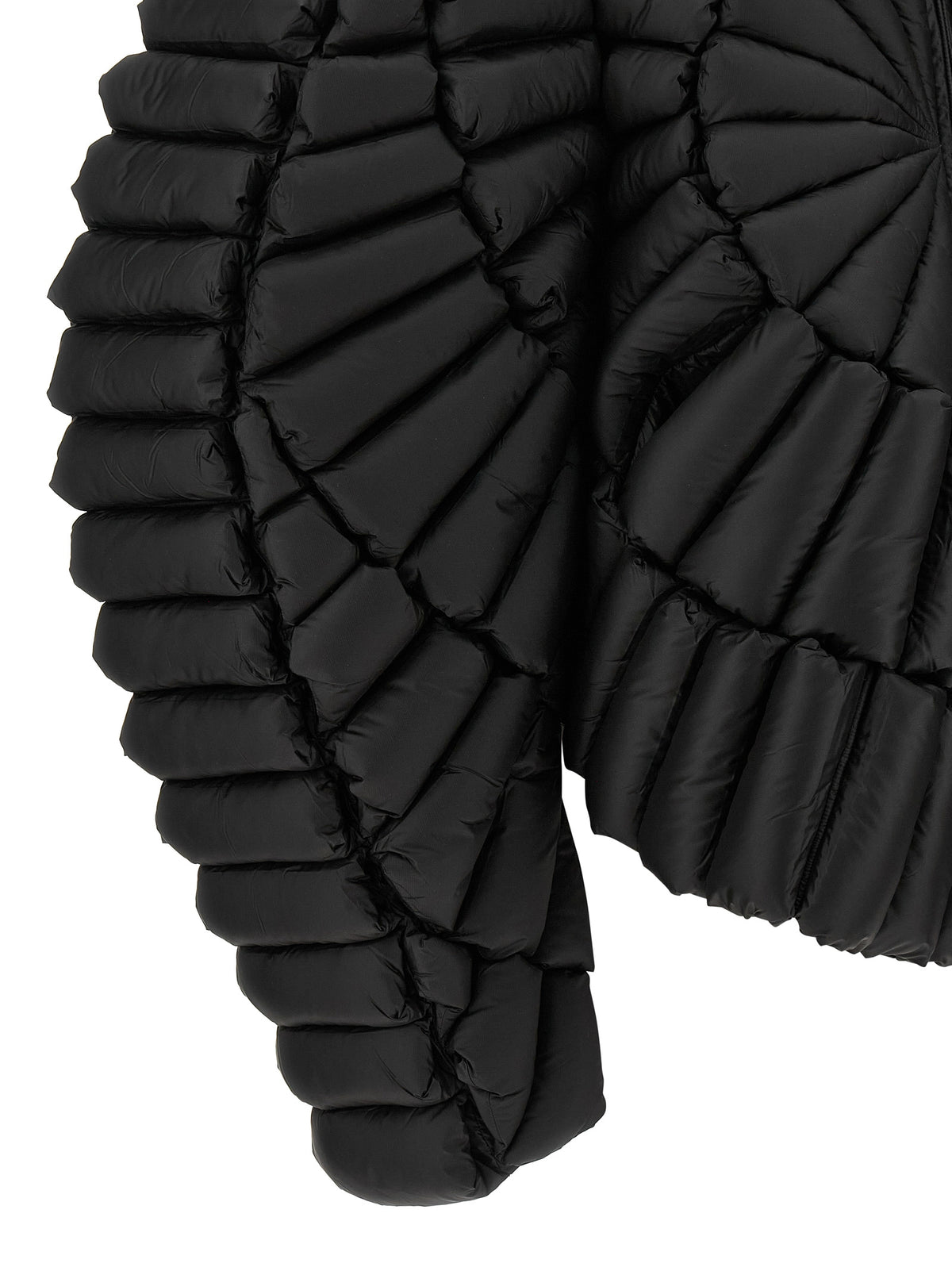 RAXXY Lange Jacke aus schwarzem Nylon