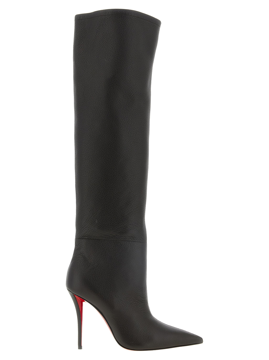 Christian Louboutin Overknee-Stiefel aus braunem Ziegenleder