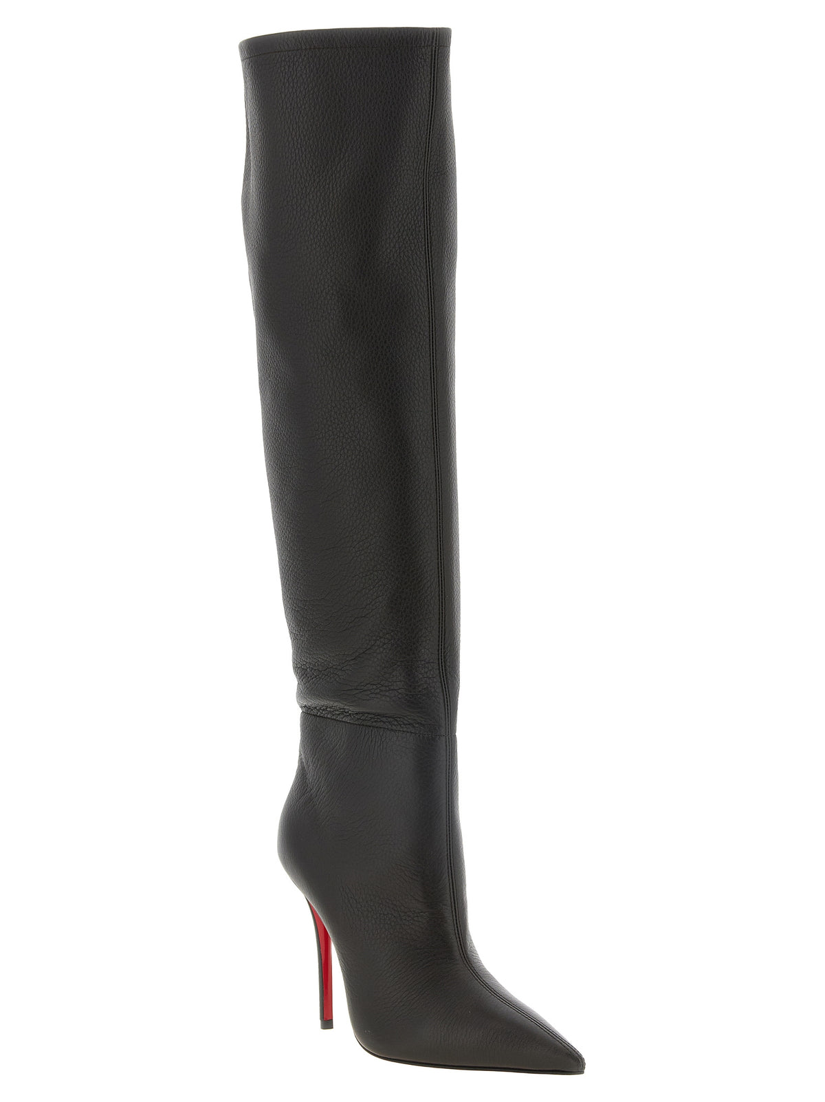 Christian Louboutin Overknee-Stiefel aus braunem Ziegenleder