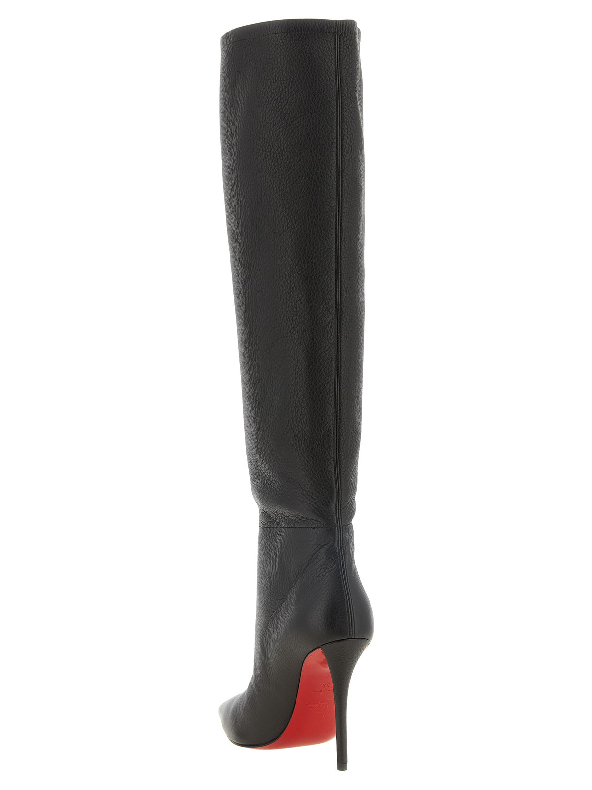 Christian Louboutin Overknee-Stiefel aus braunem Ziegenleder
