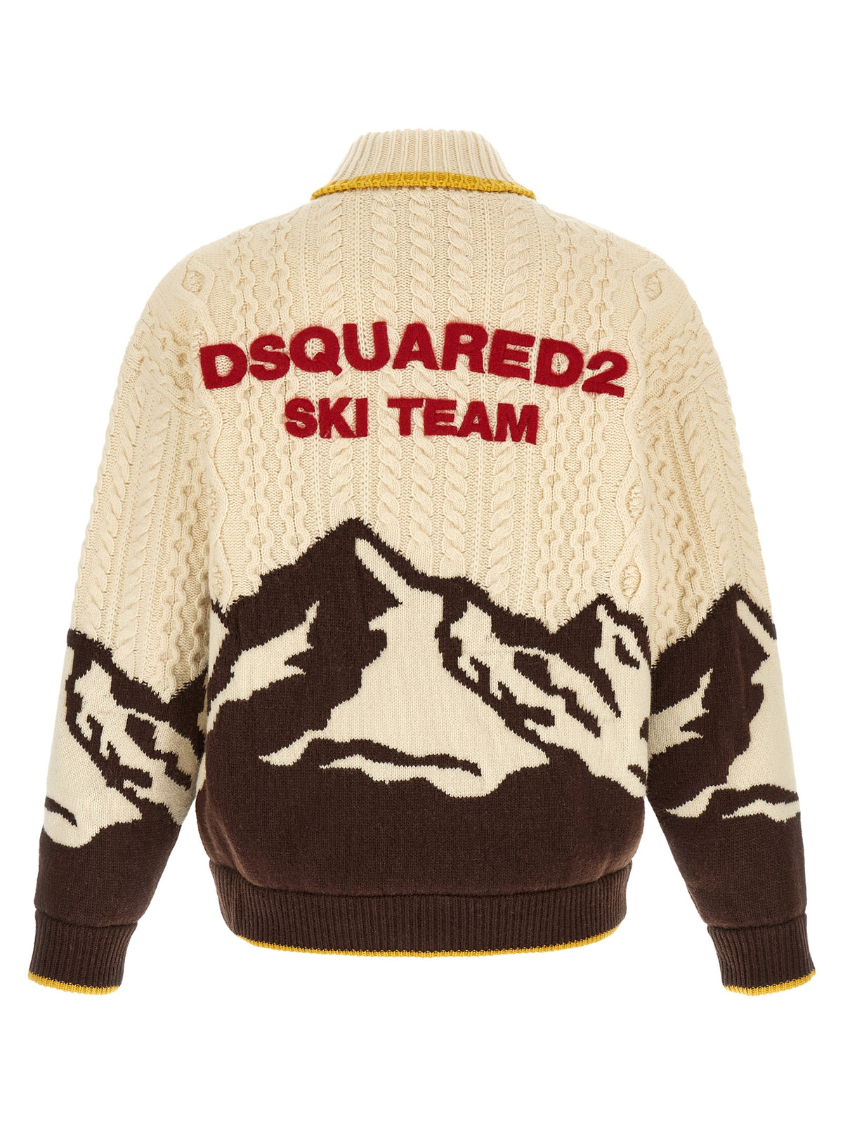 Dsquared² Mehrfarbige Wollstrickjacke