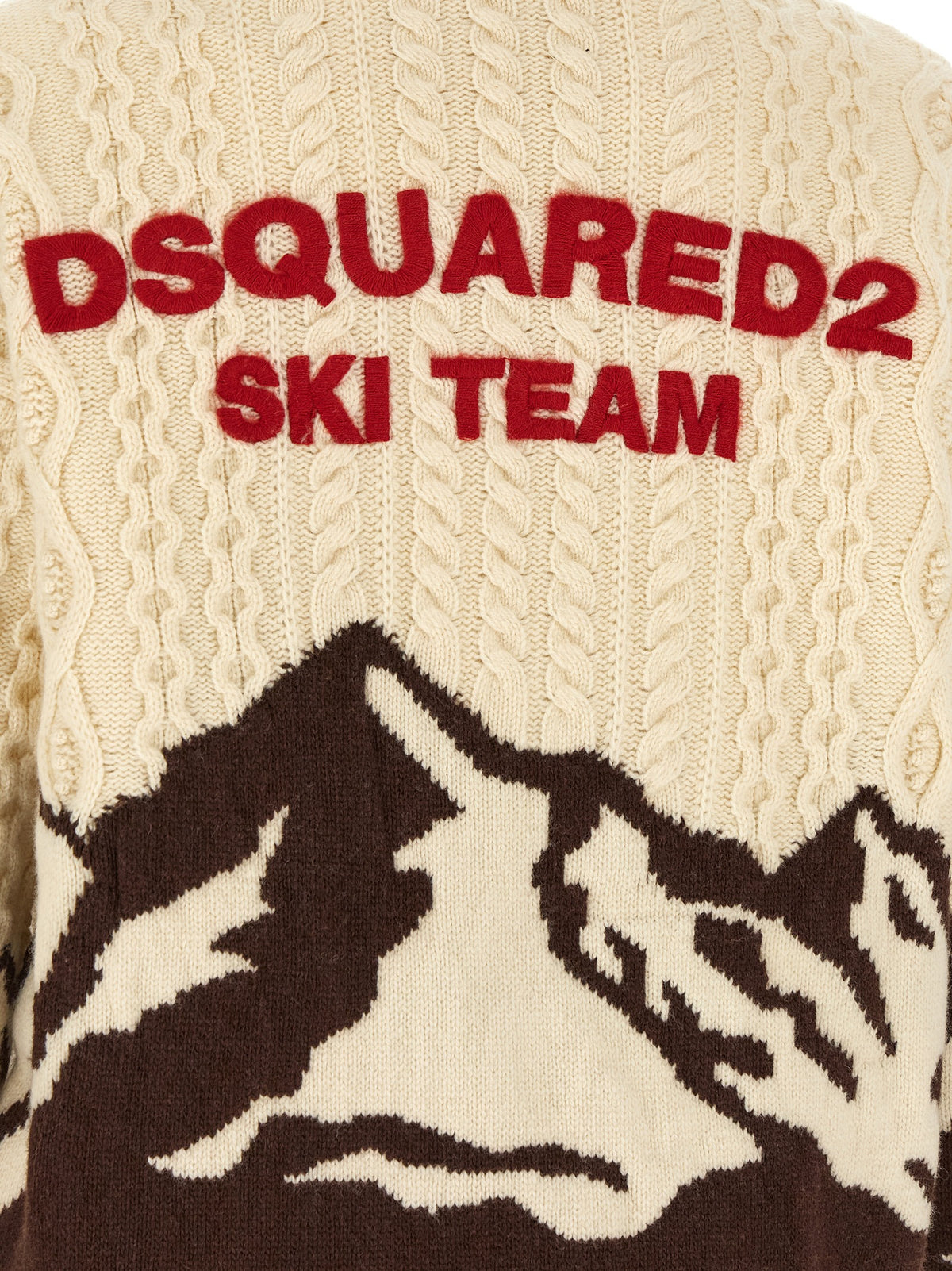 Dsquared² Mehrfarbige Wollstrickjacke