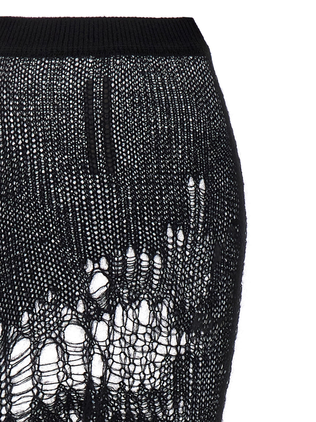 Schwarzer Minirock aus Nylon von Rick Owens