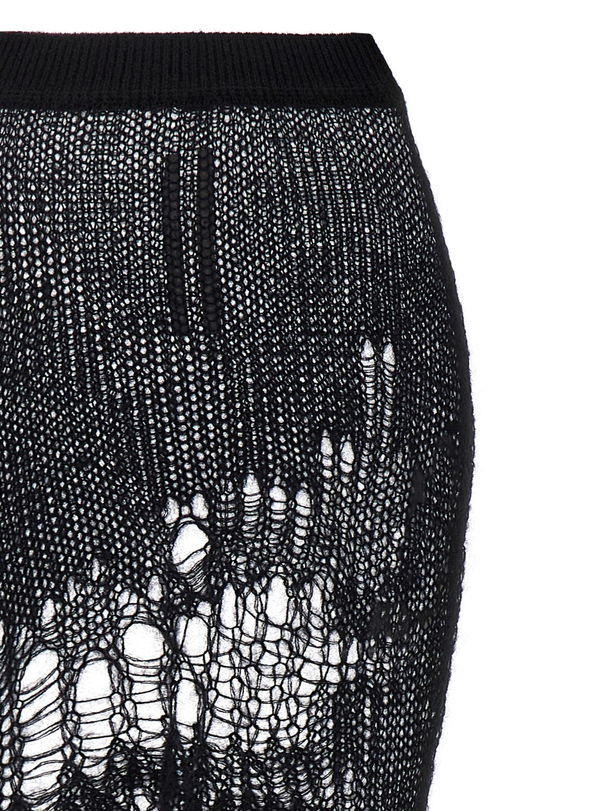 Schwarzer Minirock aus Nylon von Rick Owens