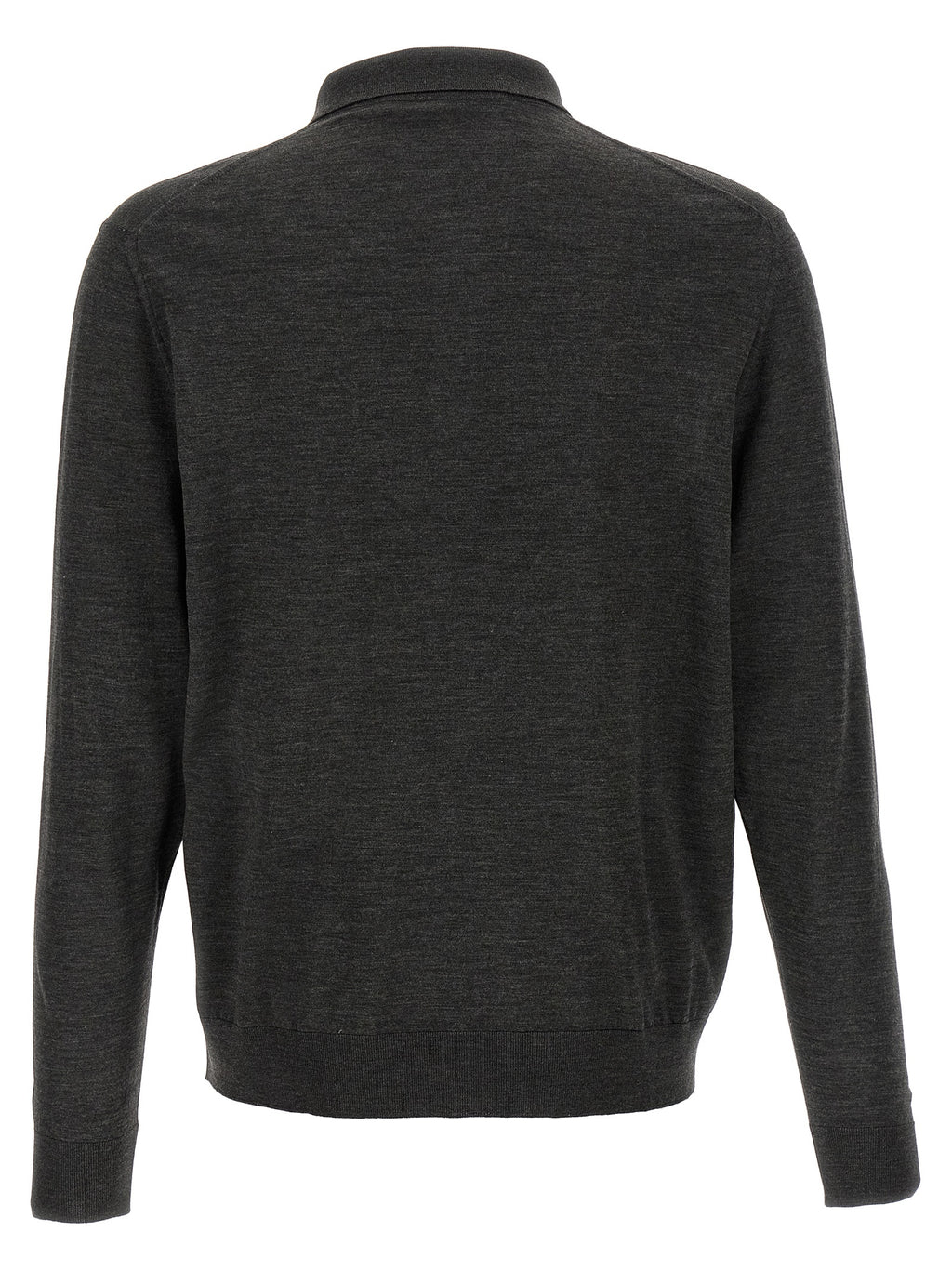 Kiton Grau Woll-Polohemd