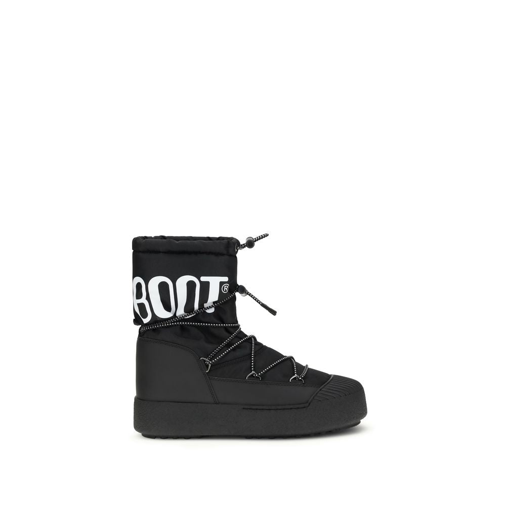 Moon Boot Schnürstiefel aus schwarzem Polyamid