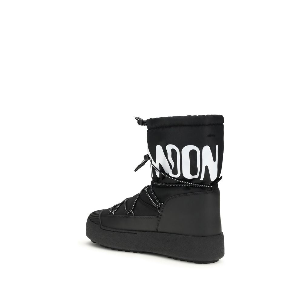 Moon Boot Schnürstiefel aus schwarzem Polyamid