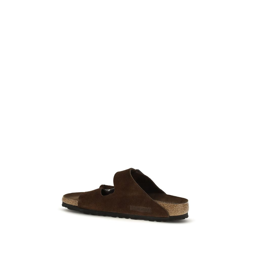 BIRKENSTOCK 1774 flache Sandalen aus braunem Nubukleder
