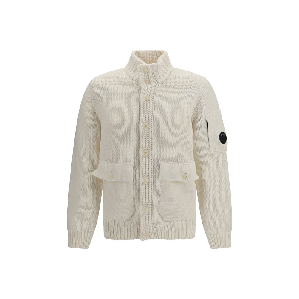 C.P. Company Oves-Aries-Cardigan aus weißer Wolle