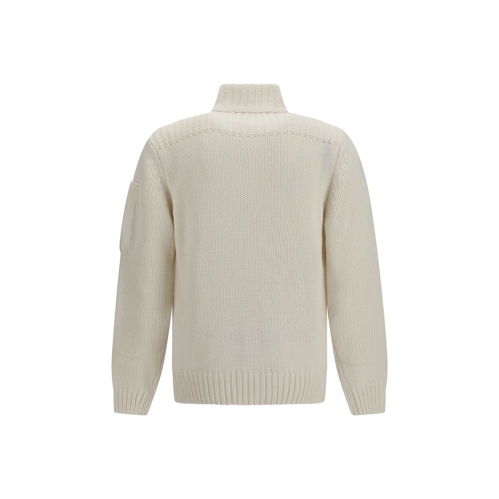 C.P. Company Oves-Aries-Cardigan aus weißer Wolle