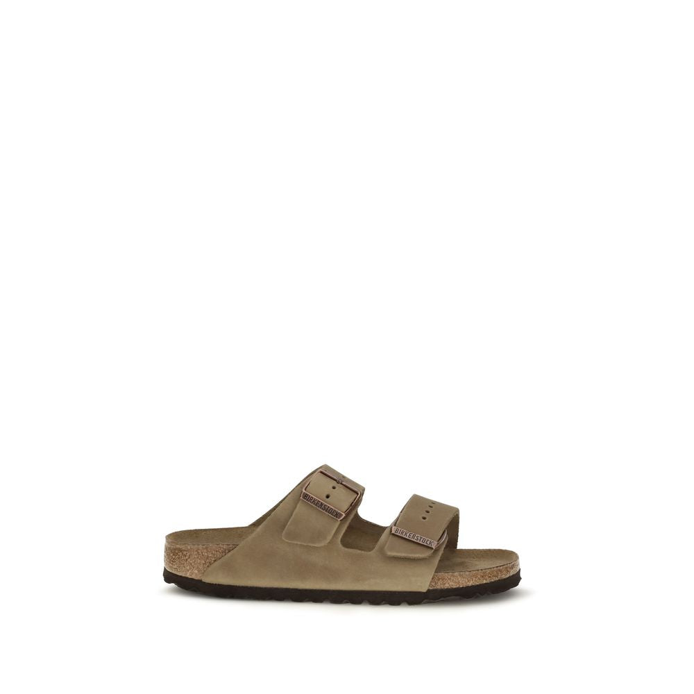 BIRKENSTOCK 1774 flache Sandalen aus braunem Nubukleder