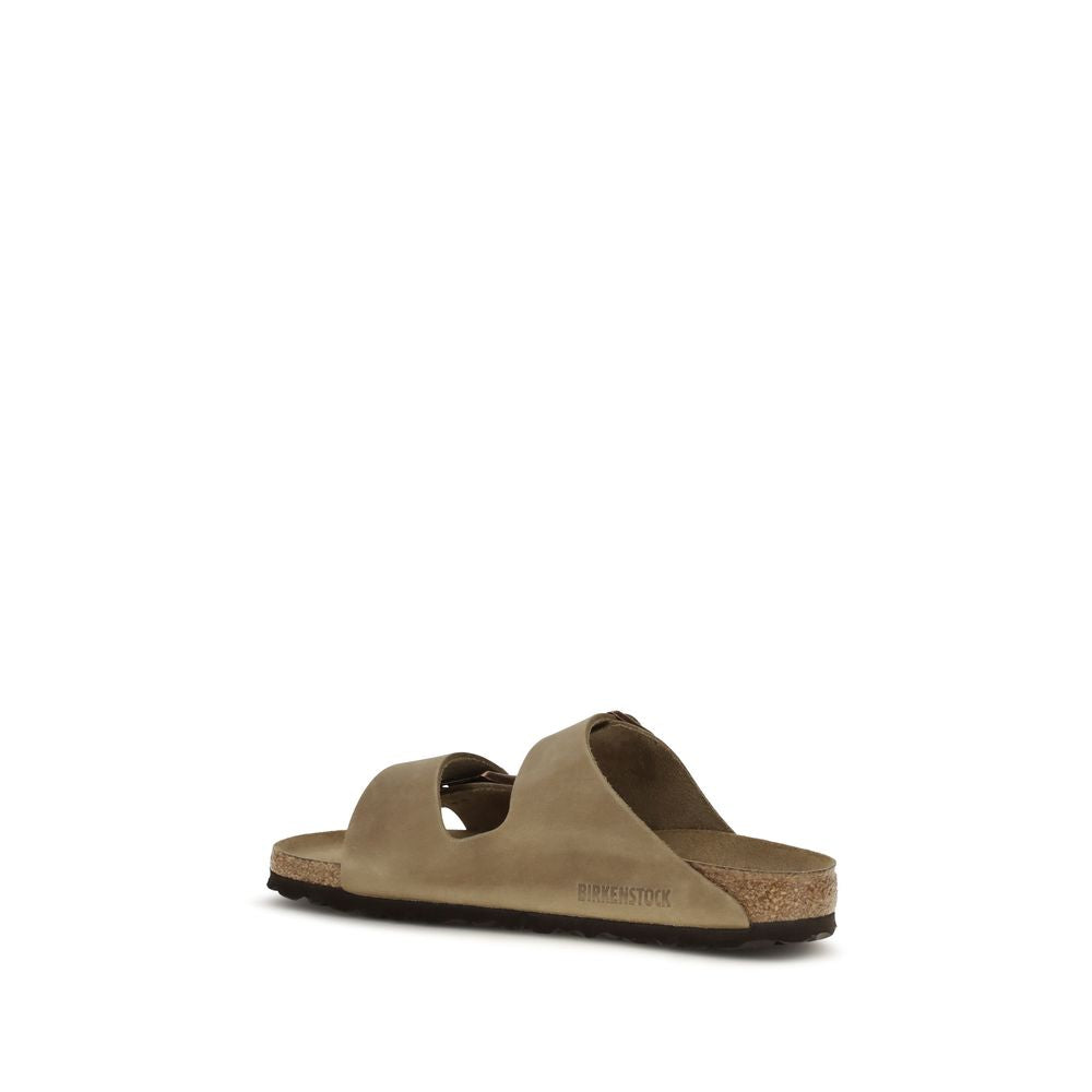 BIRKENSTOCK 1774 flache Sandalen aus braunem Nubukleder
