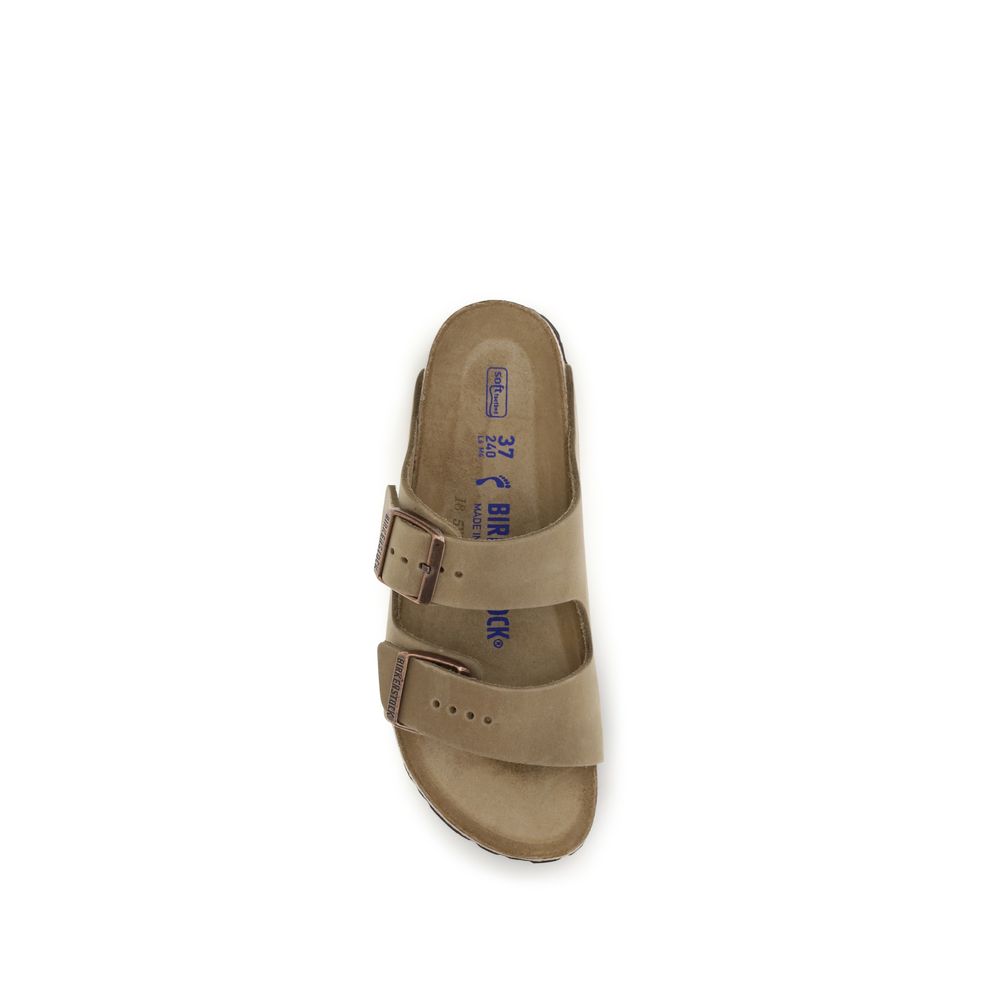 BIRKENSTOCK 1774 flache Sandalen aus braunem Nubukleder