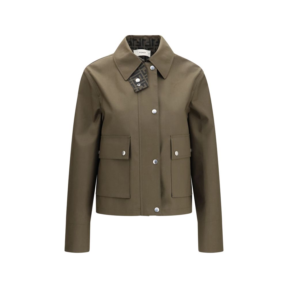 Fendi-Jacke aus zweifarbigem Polyestergewebe