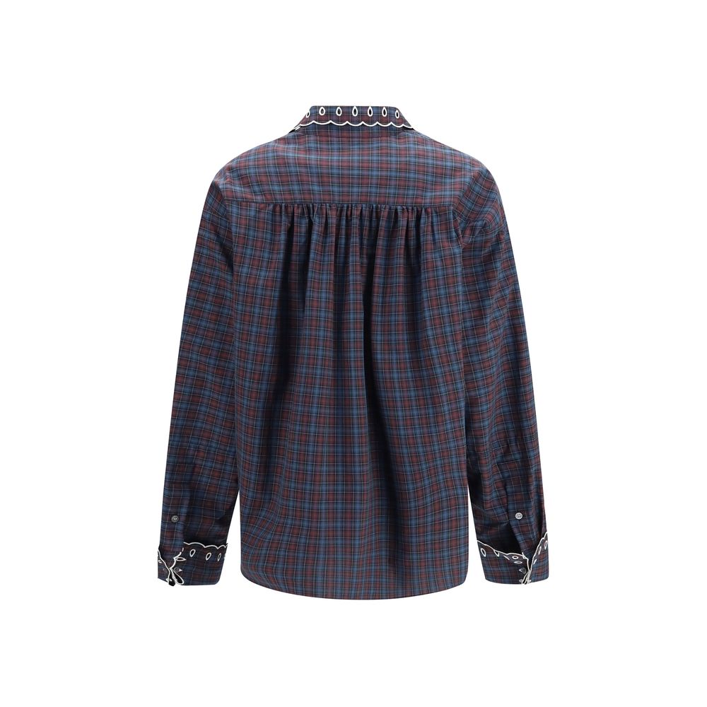 Marni blaues Baumwollhemd