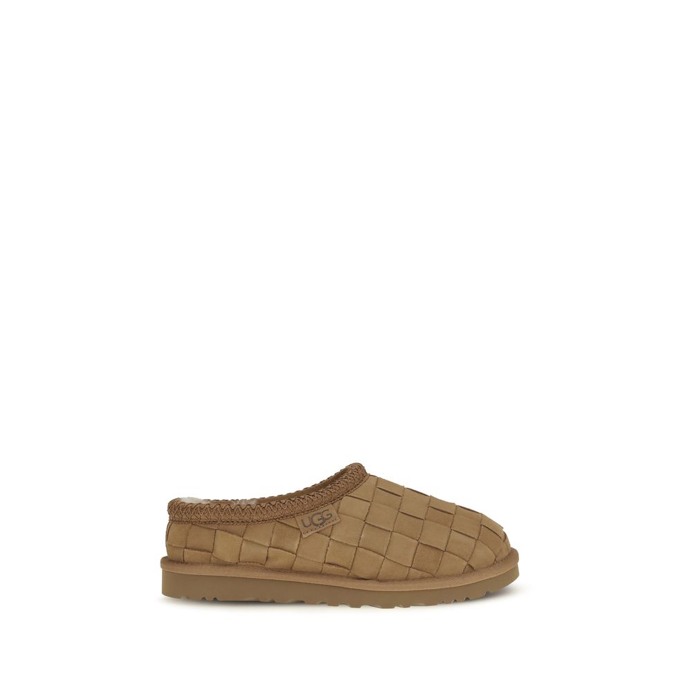 UGG Pantoletten aus beigem Veloursleder