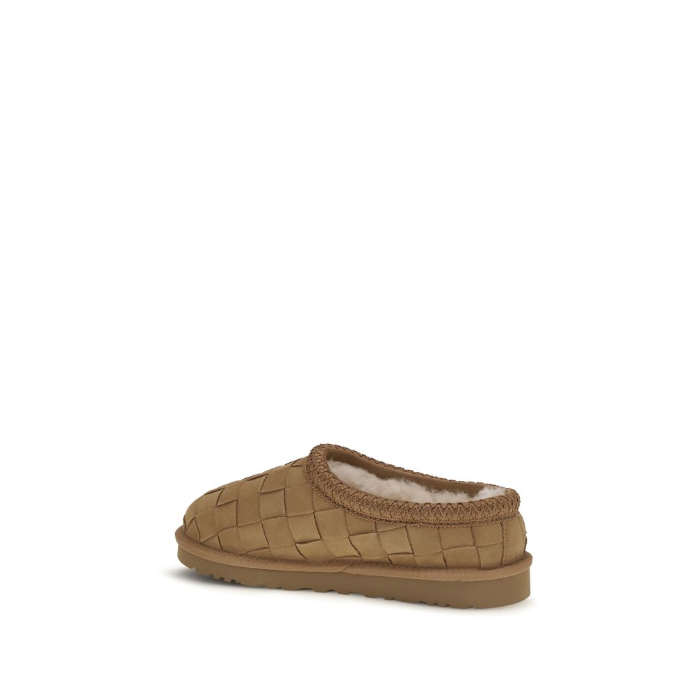 UGG Pantoletten aus beigem Veloursleder