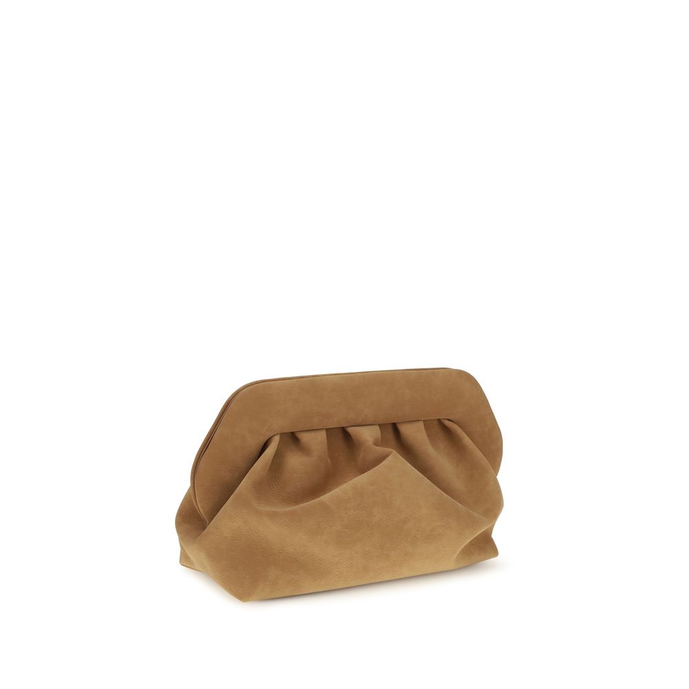 THEMOIRè Handtasche aus beigem Veloursleder