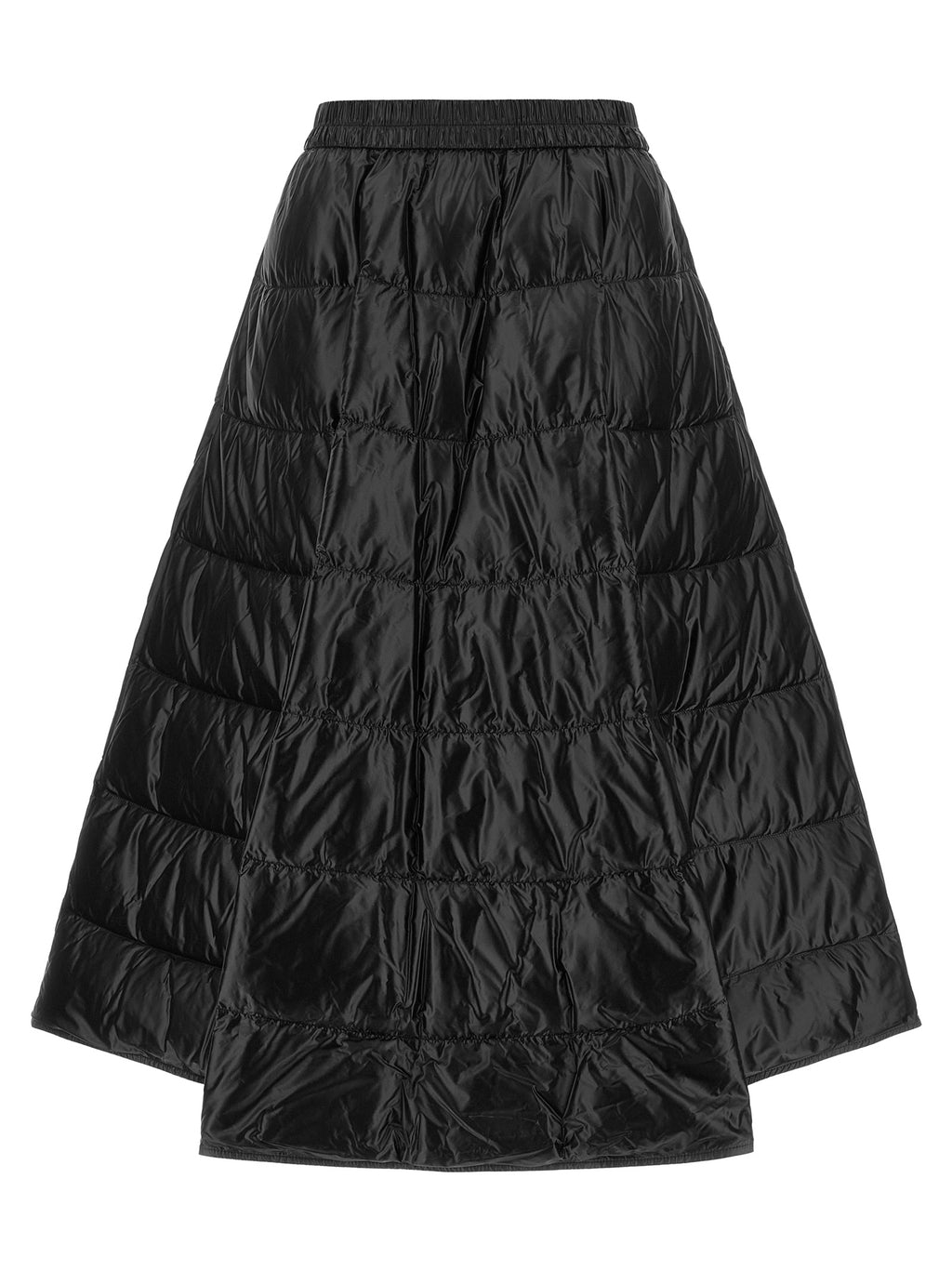 Moncler Schwarzer Polyamid-Midi-Rock