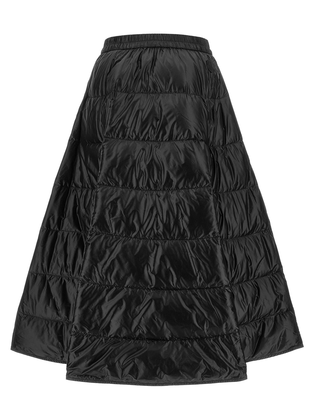 Moncler Schwarzer Polyamid-Midi-Rock