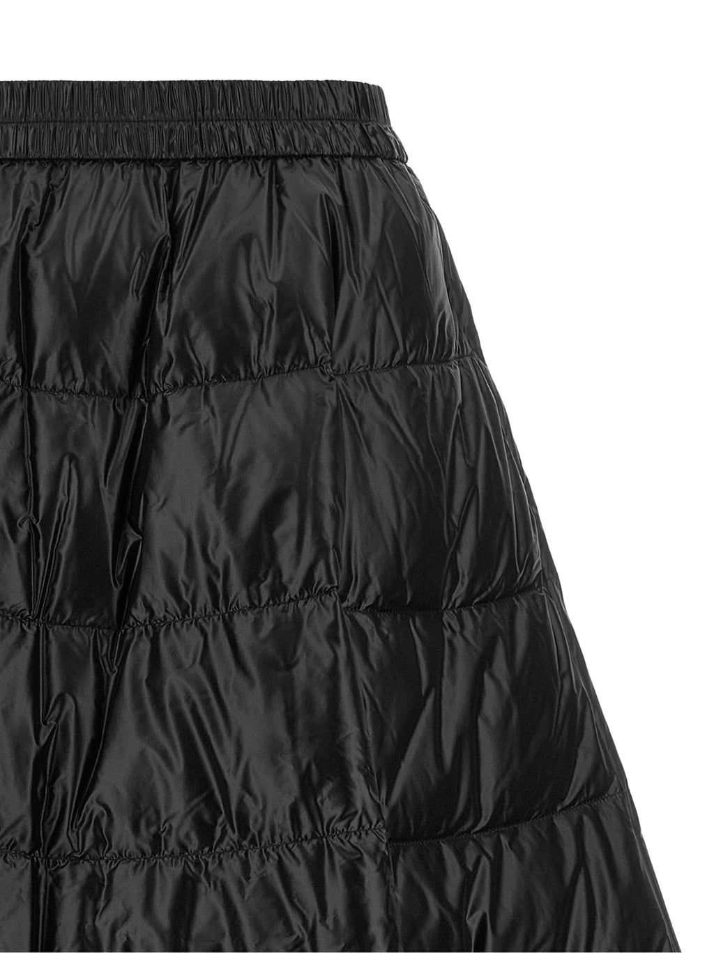 Moncler Schwarzer Polyamid-Midi-Rock