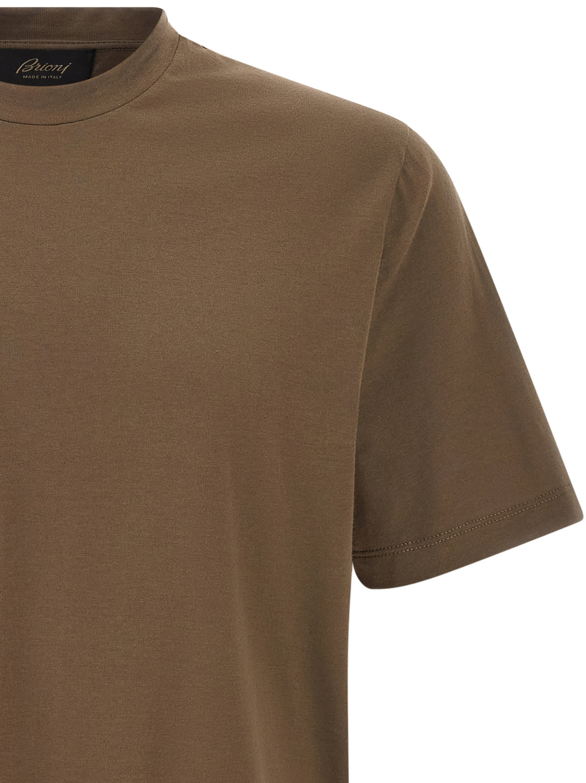 Braunes Baumwoll-T-Shirt von Brioni