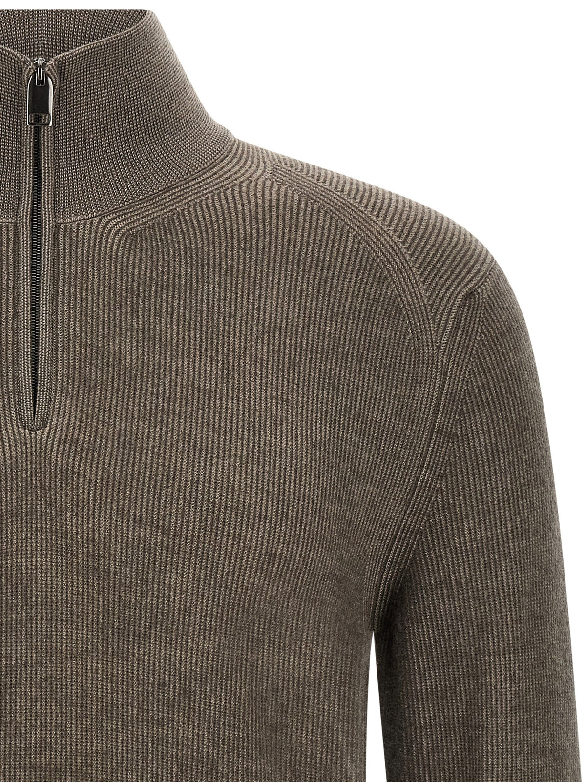 Brioni Braune Kaschmir-Strickjacke