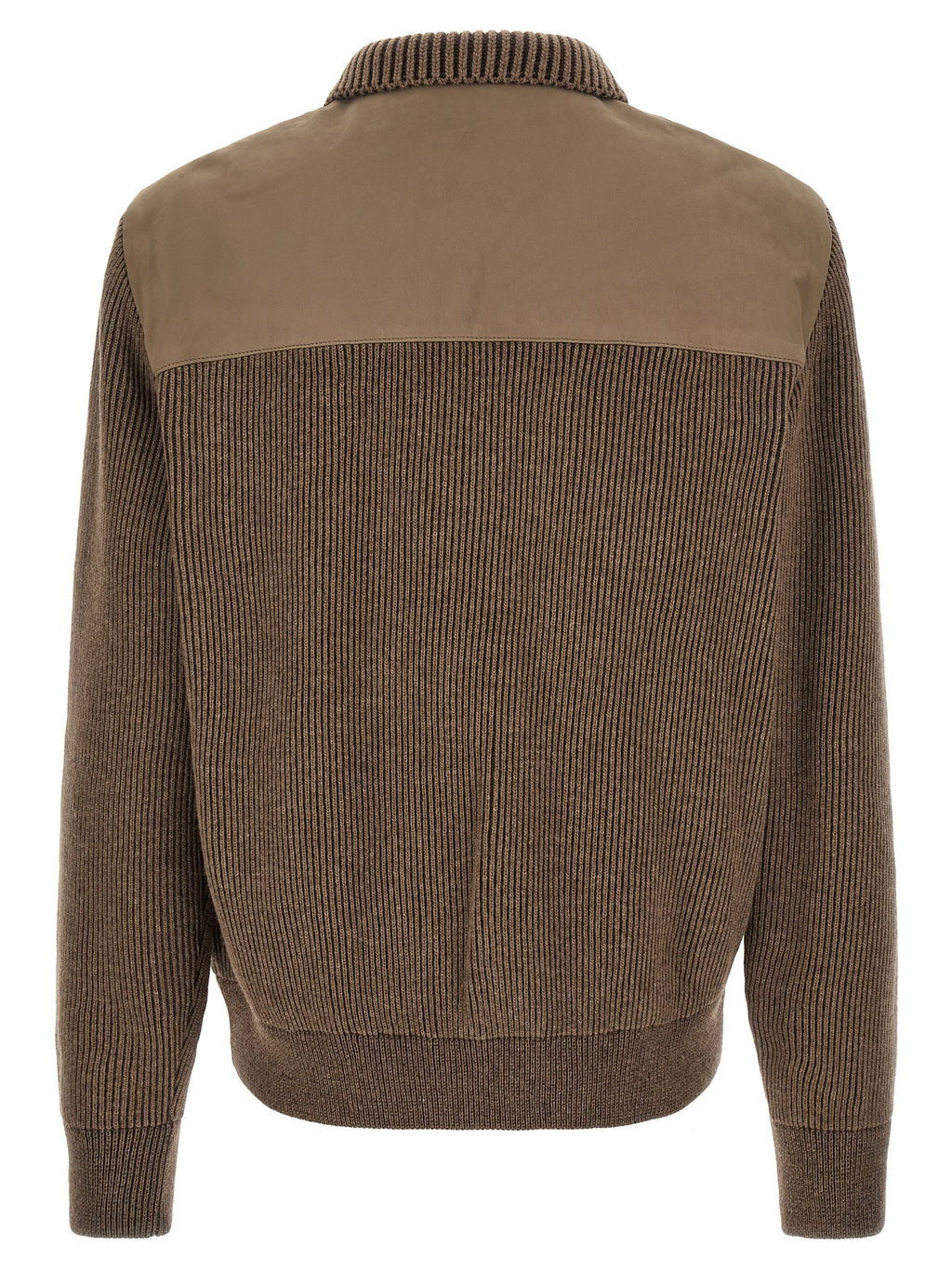 Brioni Lederjacke aus braunem Kalbsleder
