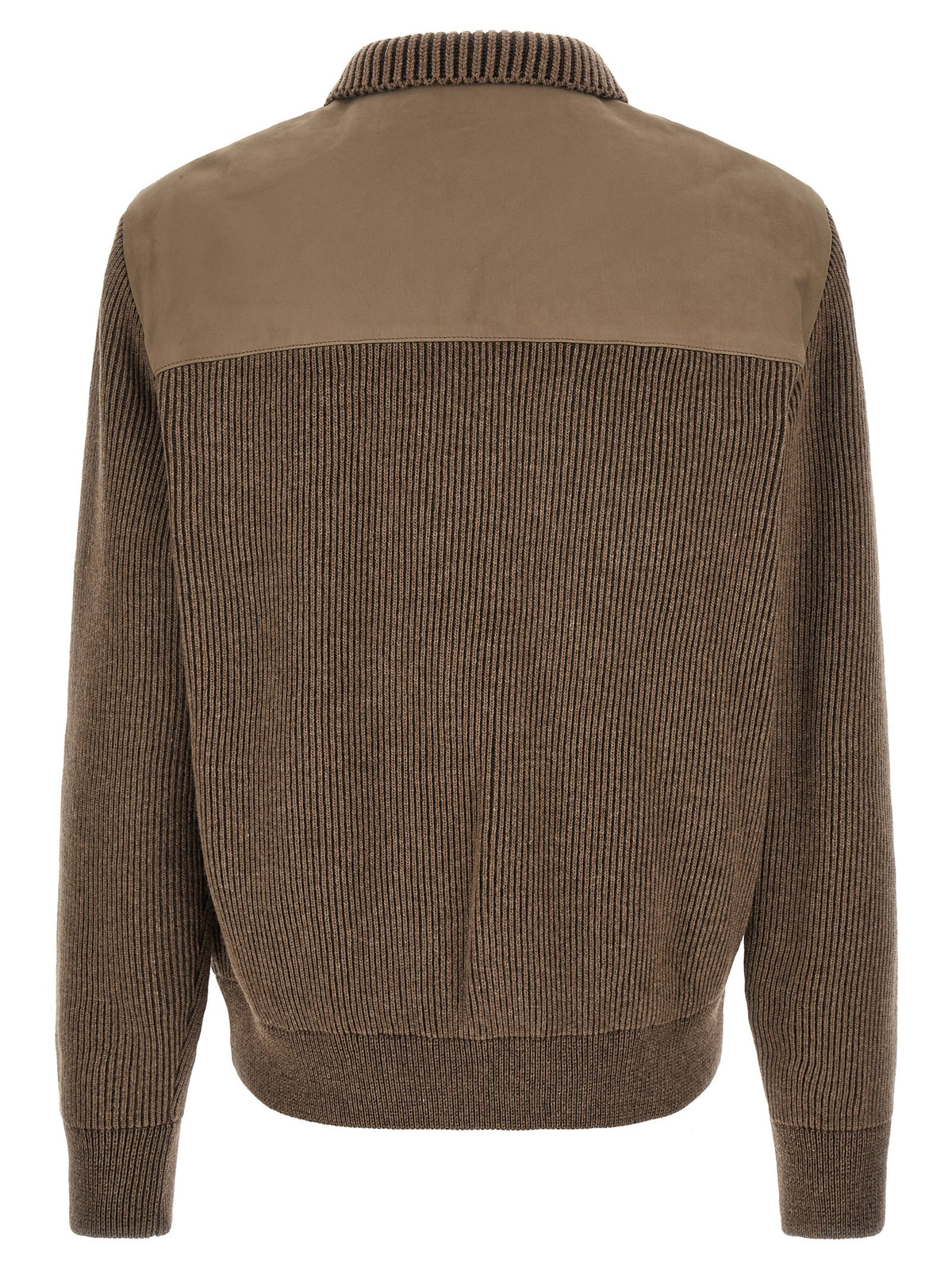 Brioni Lederjacke aus braunem Kalbsleder