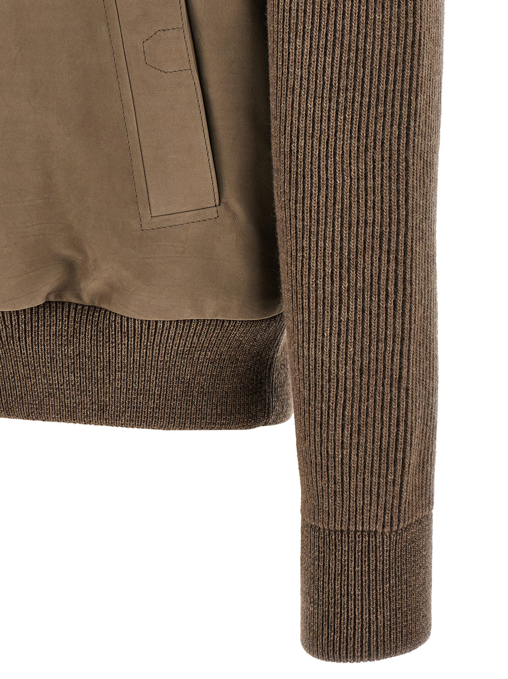 Brioni Lederjacke aus braunem Kalbsleder