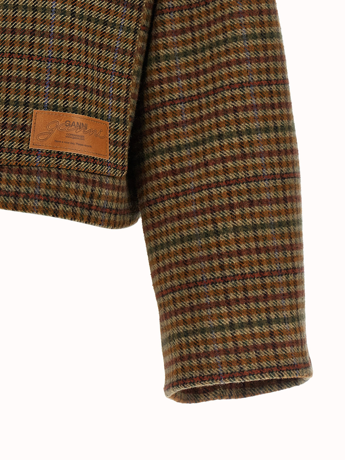 Ganni Lange Wolljacke in Braun