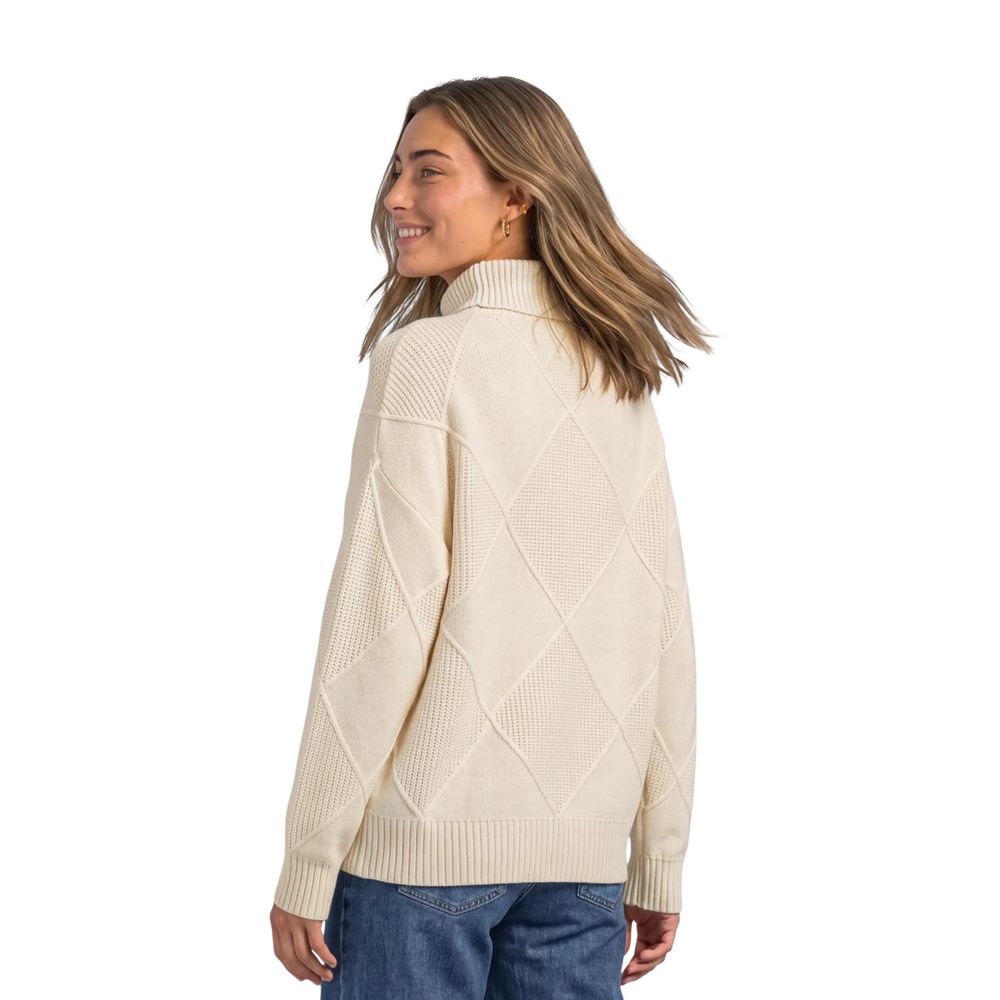 Street One cremefarbener Viskose-Rollkragenpullover