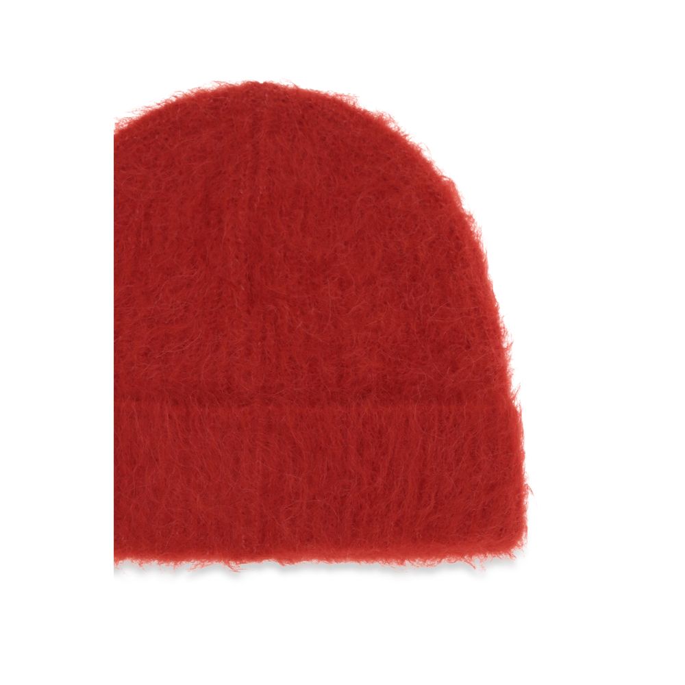 SÉFR Rote Alpaka-Vicugna-Pacos-Beanie