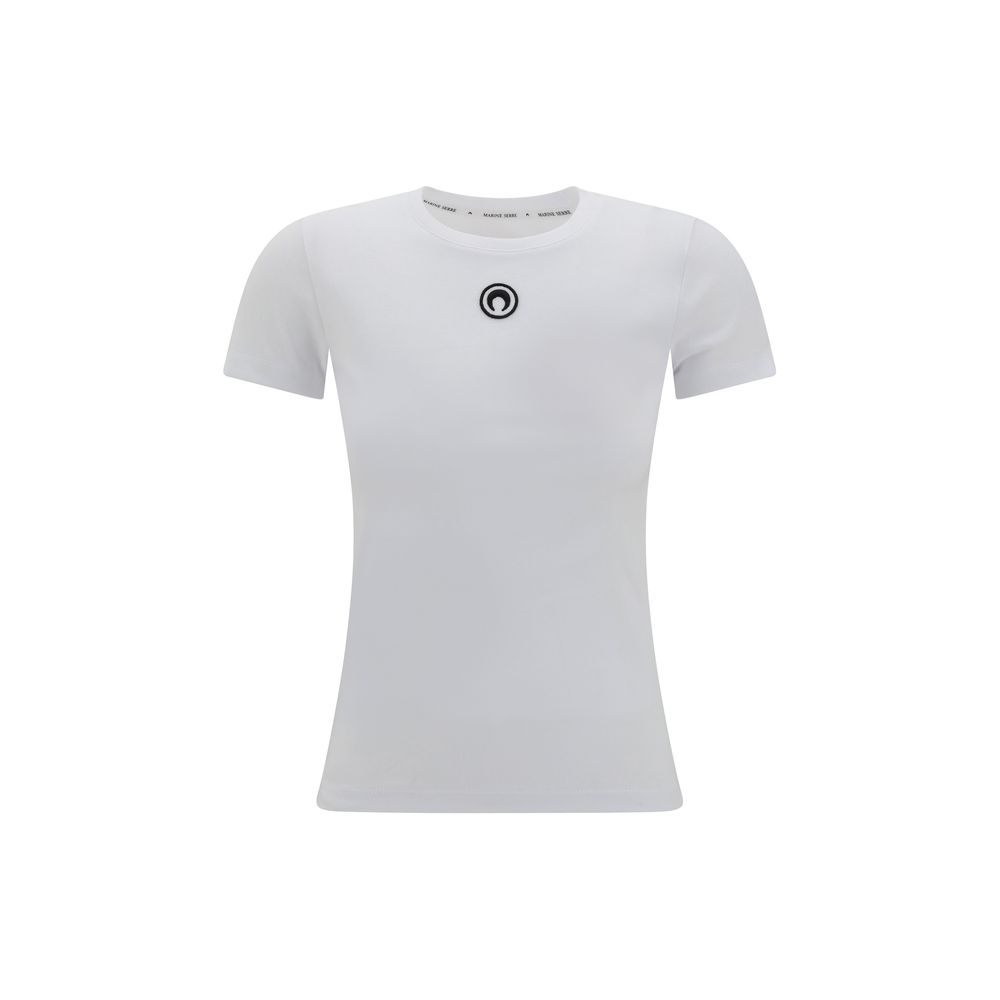 Marine Serre Weißes Baumwoll-T-Shirt