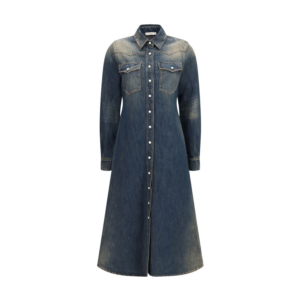 Fendi Blaues Freizeitkleid aus Baumwolle