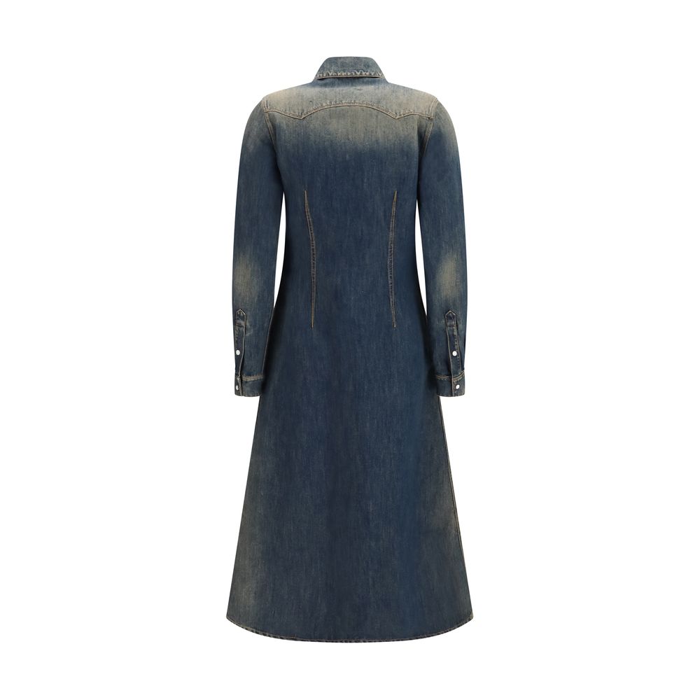 Fendi Blaues Freizeitkleid aus Baumwolle