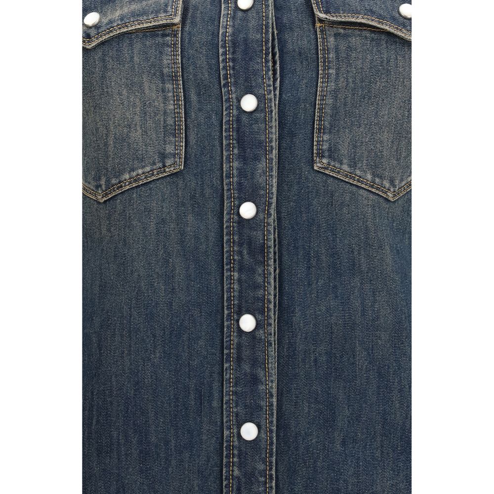 Fendi Blaues Freizeitkleid aus Baumwolle