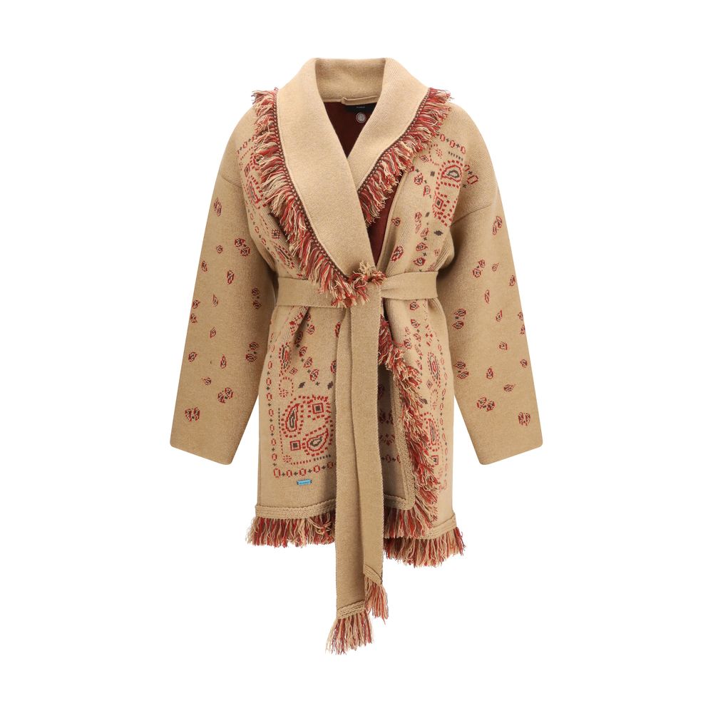 Alanui Cardigan aus braunem Kaschmir