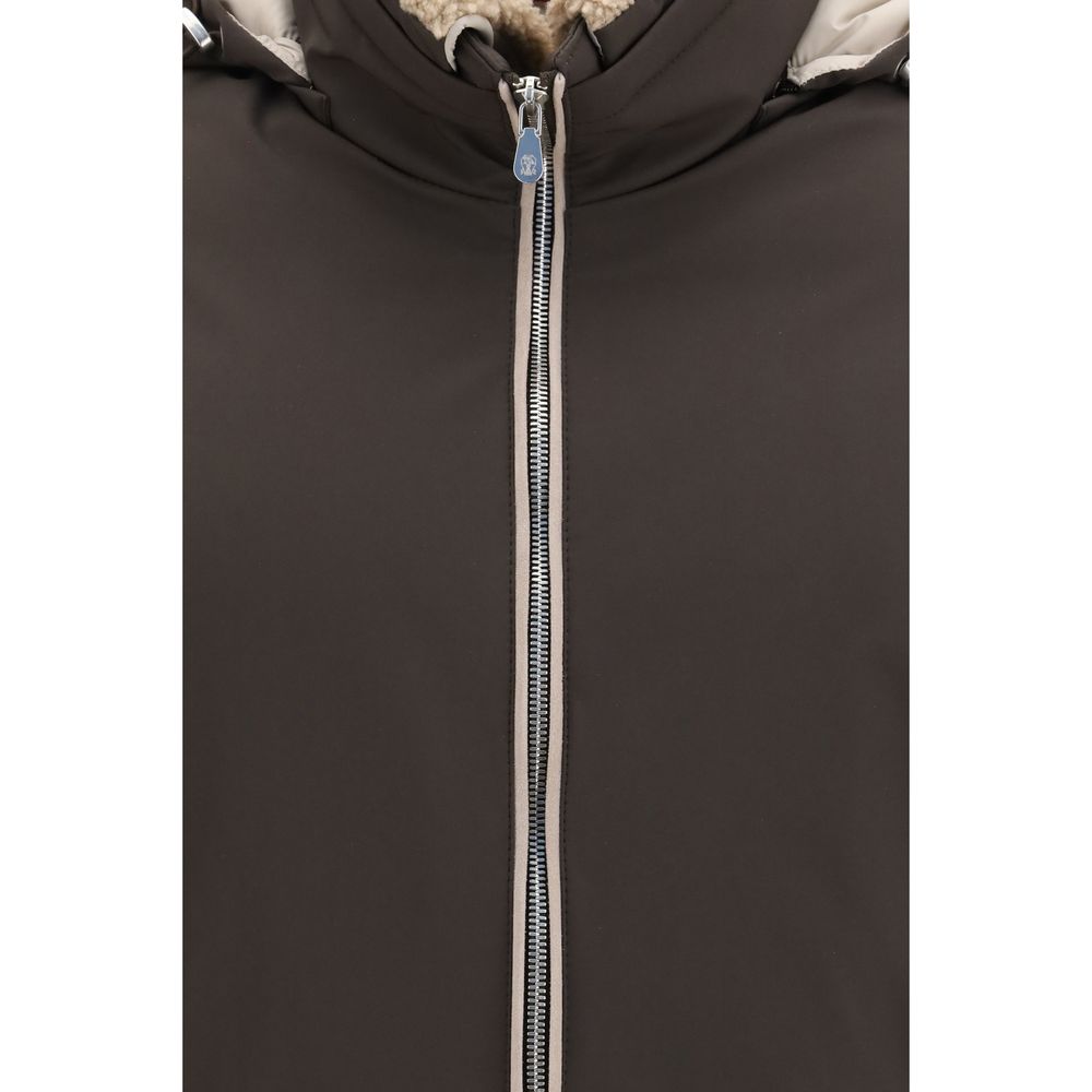 Brunello Cucinelli Bomber aus braunem Polyamid