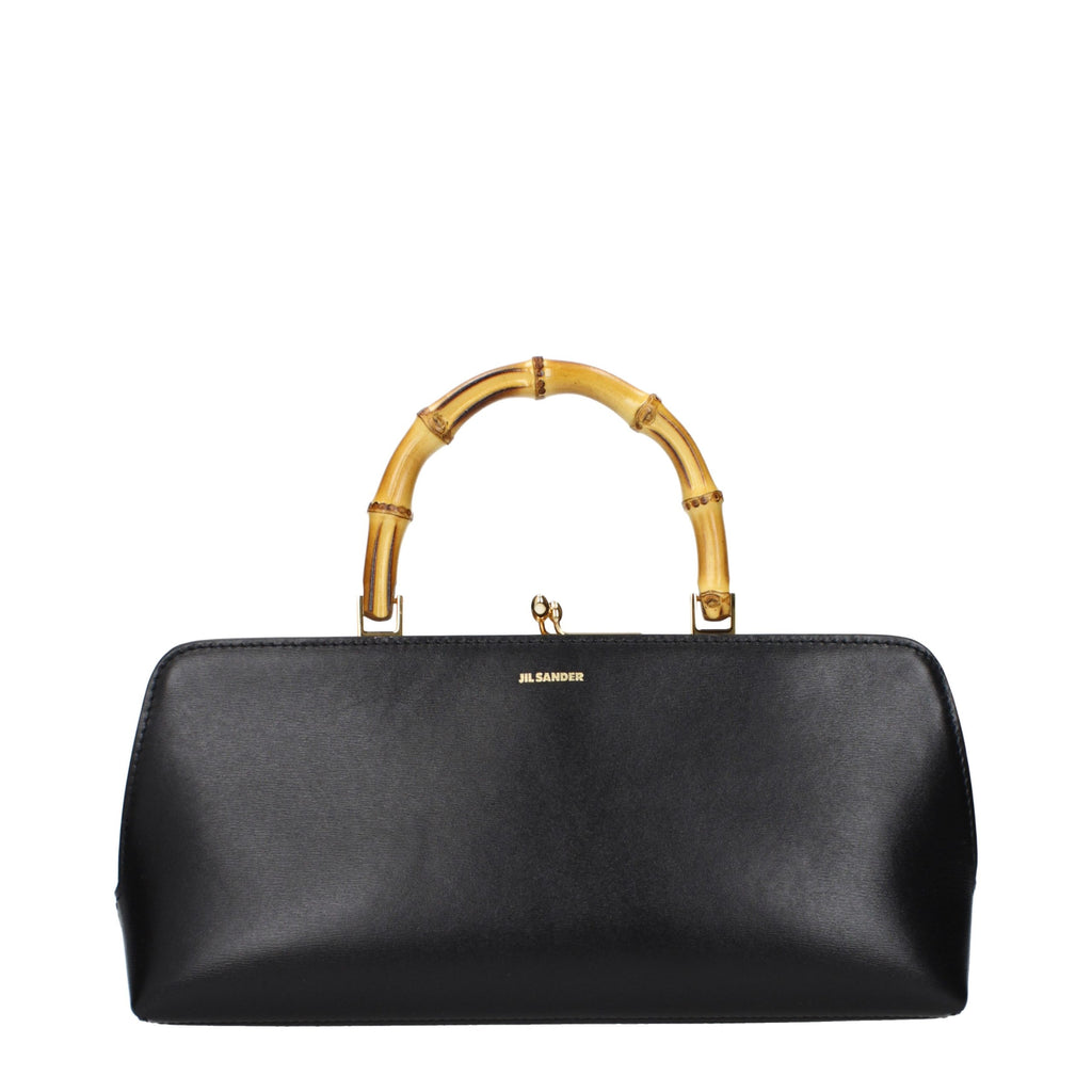 Schwarze Jil Sander Handtasche aus Leder