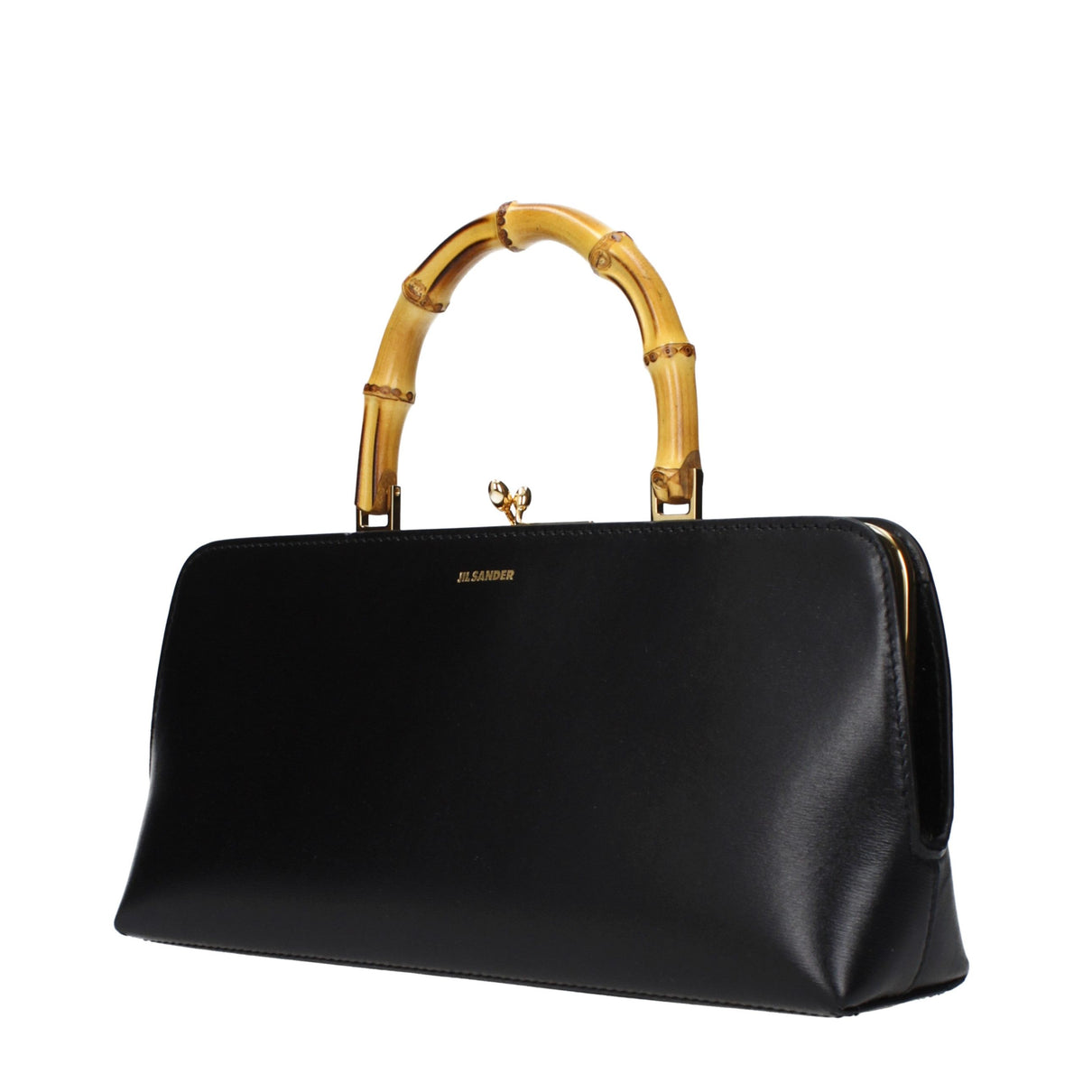 Schwarze Jil Sander Handtasche aus Leder