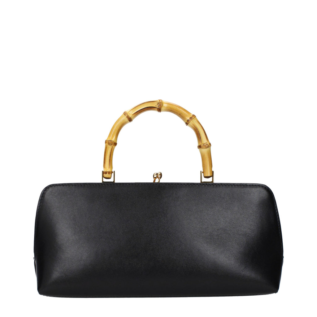 Schwarze Jil Sander Handtasche aus Leder
